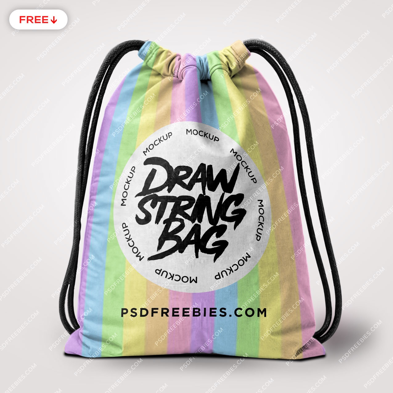 Drawstring Bag Mockup PSD