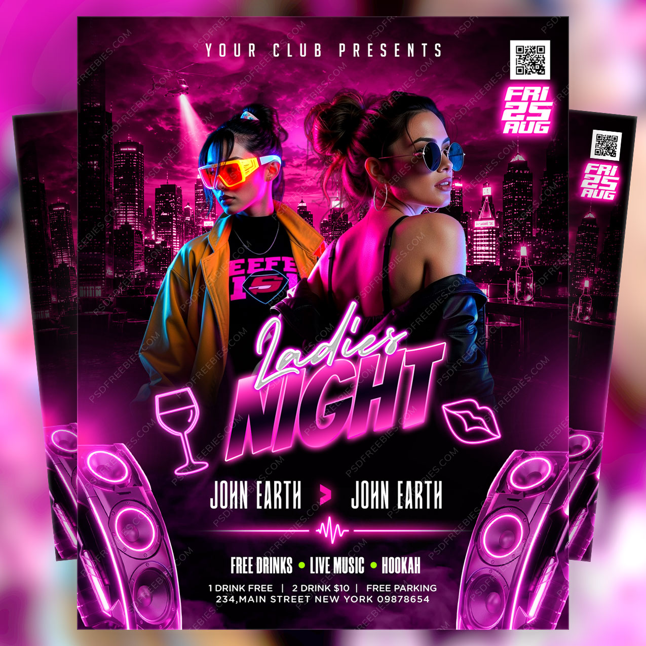 ladies Night Club Party PSD Flyer