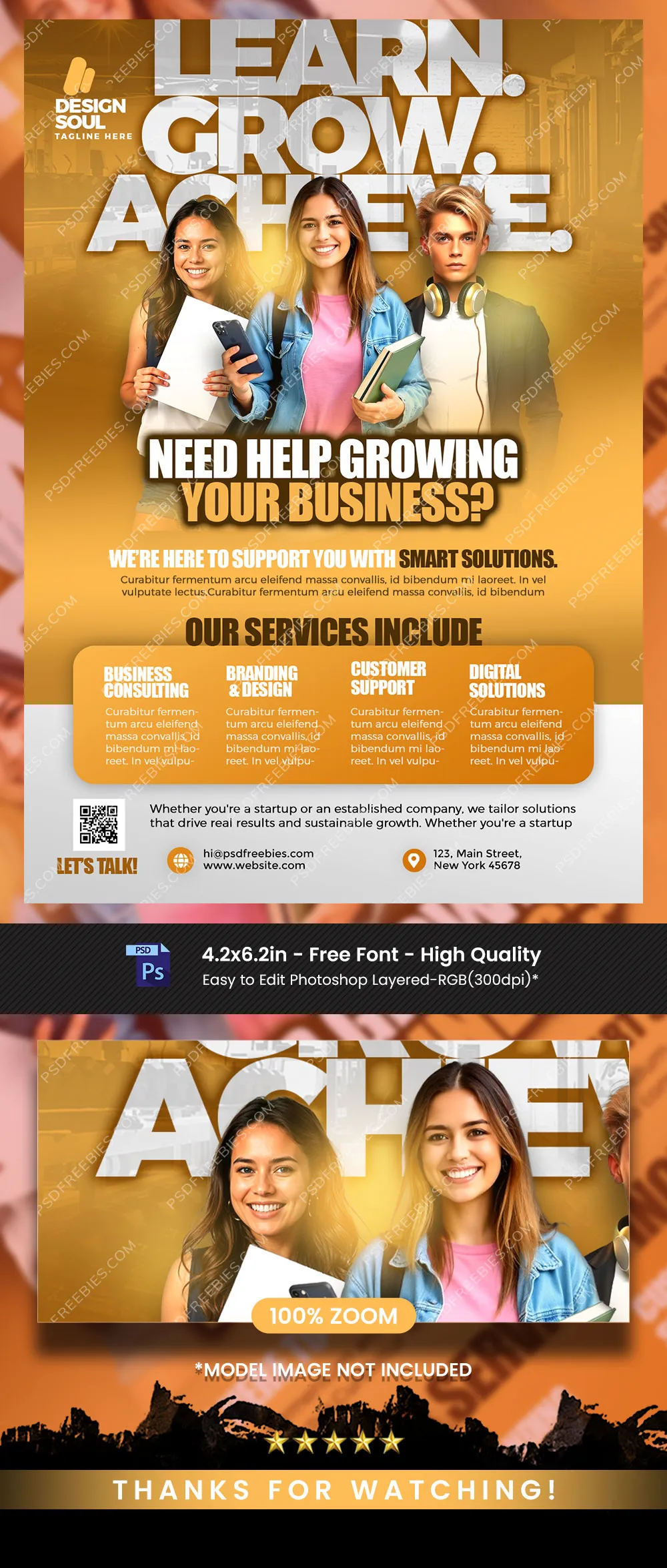 Corporate Business Solutions Promotional Flyer PSD