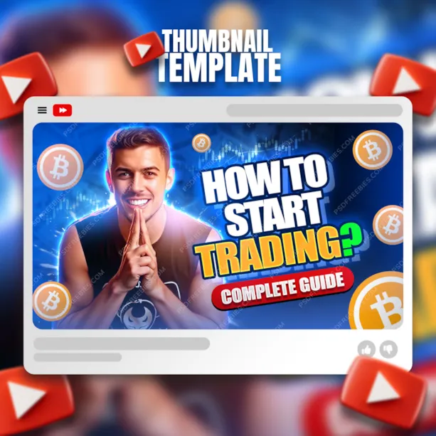 Finance Channels Thumbnail Design PSD Ver 3