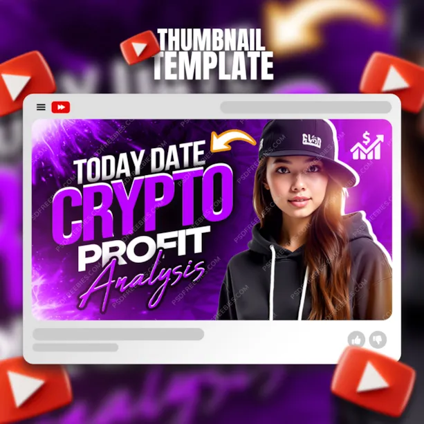Finance Channels Thumbnail Design PSD Ver 4