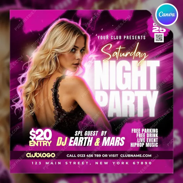 Canva Editable Weekend Club Night Party Post