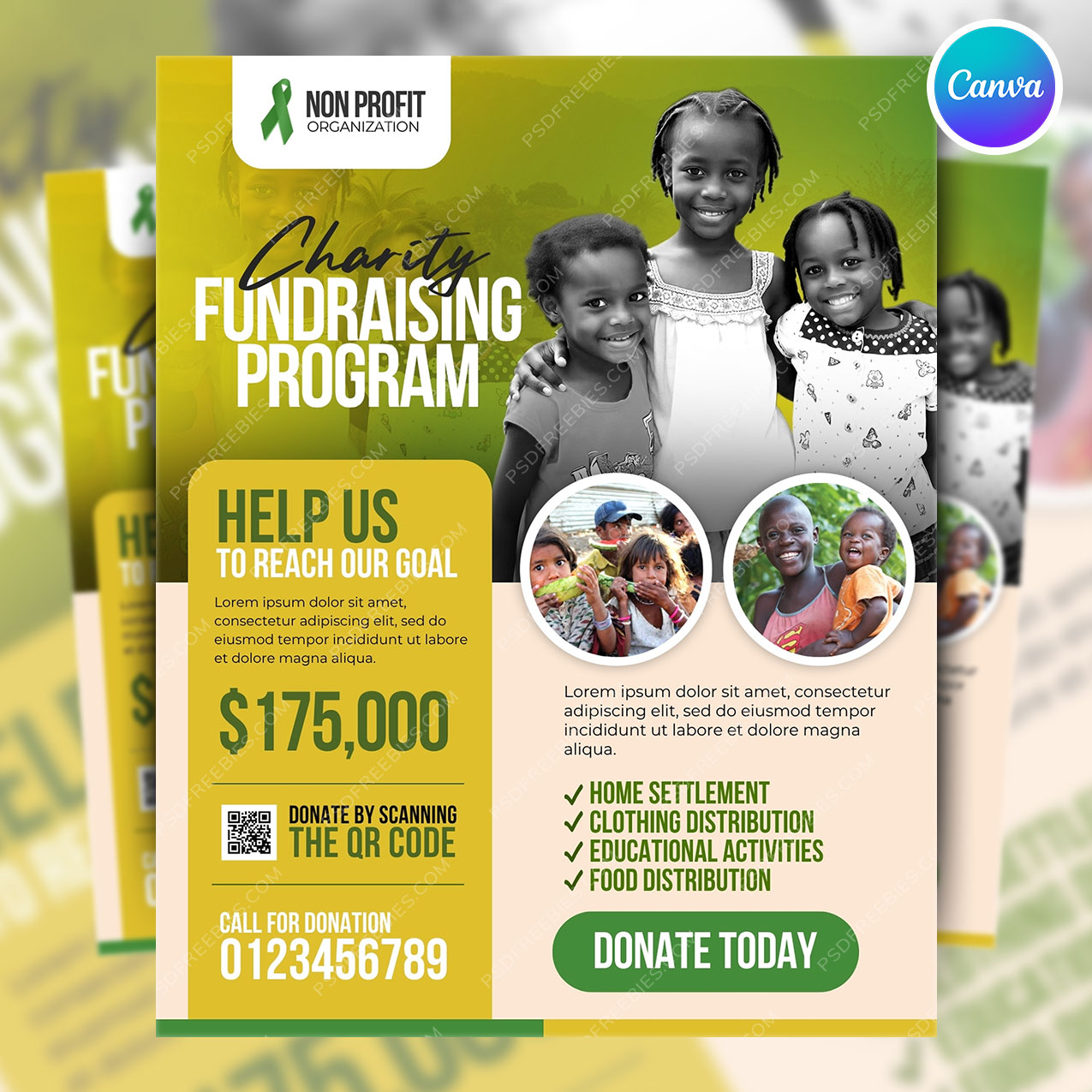 Child Welfare And Relief Fundraising Flyer Canva