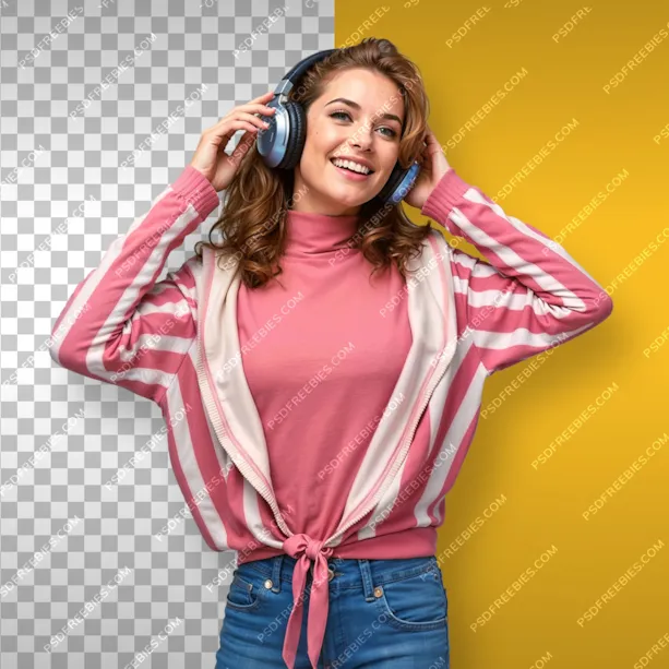 Girl in Pink Outfit PNG