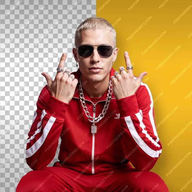 Hip-Hop Style Blonde Guy PNG