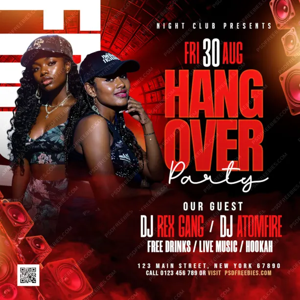 Weekend Night Club Party Post Design PSD