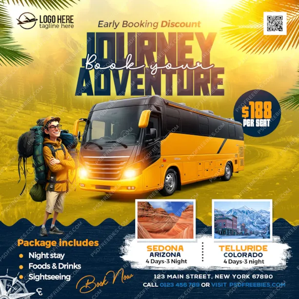 Travel Business Social Media Post PSD