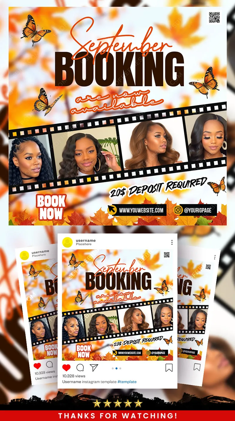 Editable Beauty Salon Makeup Booking Post Design PSD