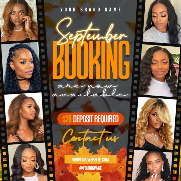 Editable Beauty Salon Makeup Booking Post PSD Template