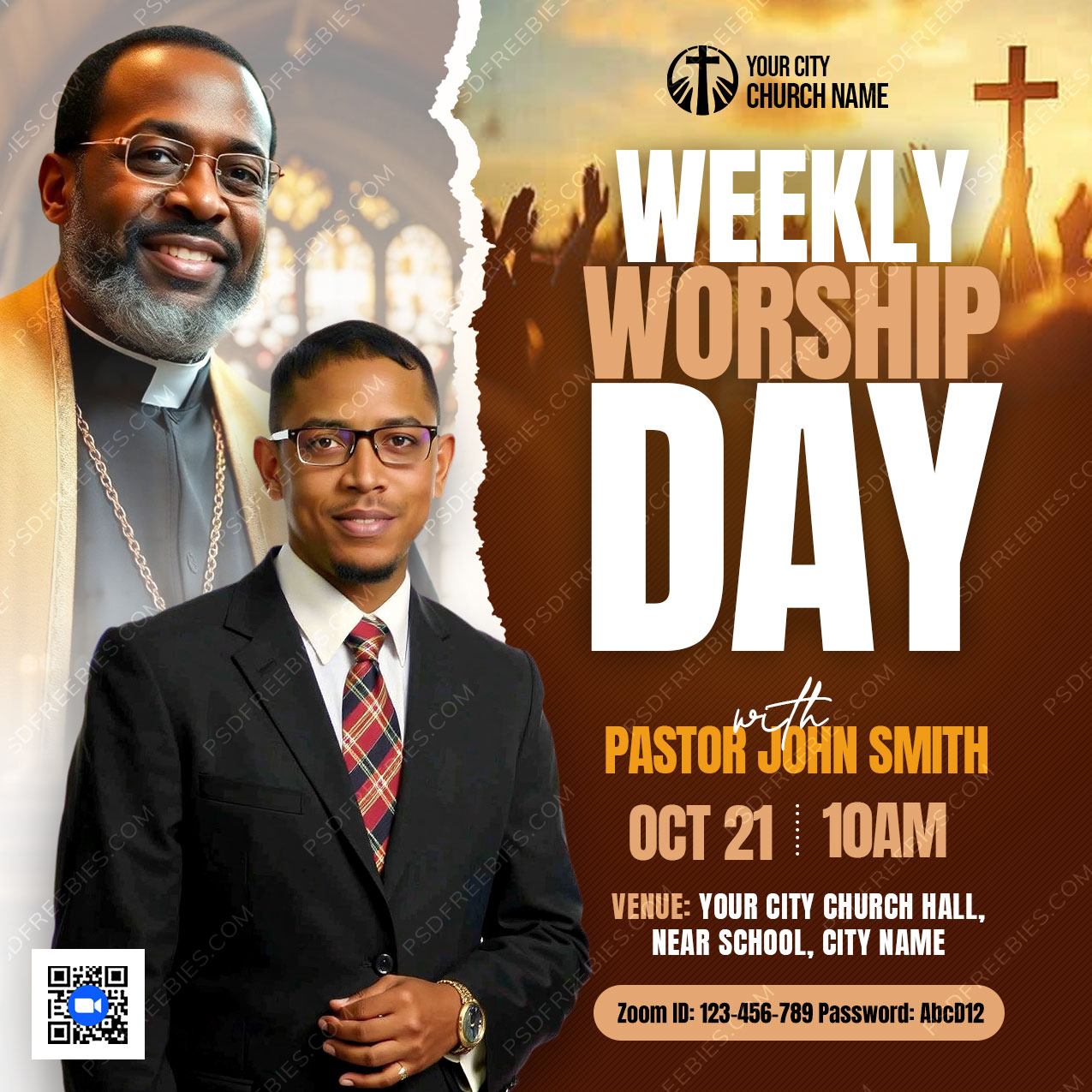 Editable Church Event Invitation PSD Template