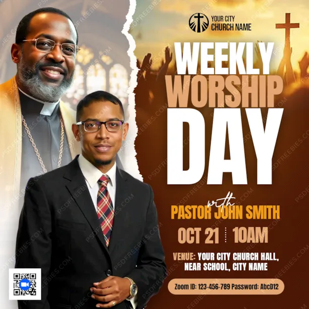 Editable Church Event Invitation PSD Template