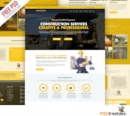 Construction Company Website Template Free PSD PSDFreebies Construction Company Website Template Free PSD PSDFreebies