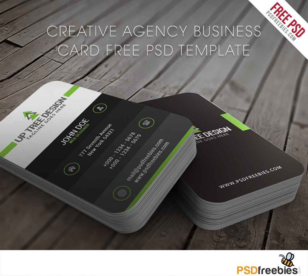 Creative Agency Business Card Free PSD Template | PSDFreebies.com