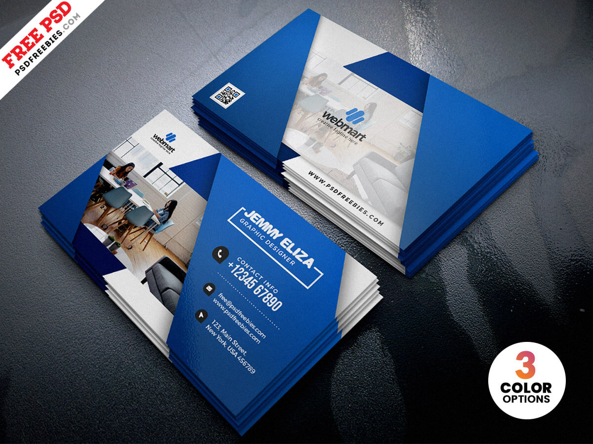 Officals Card Design Modern Office Business Card Design PSD | PSDFreebies.com