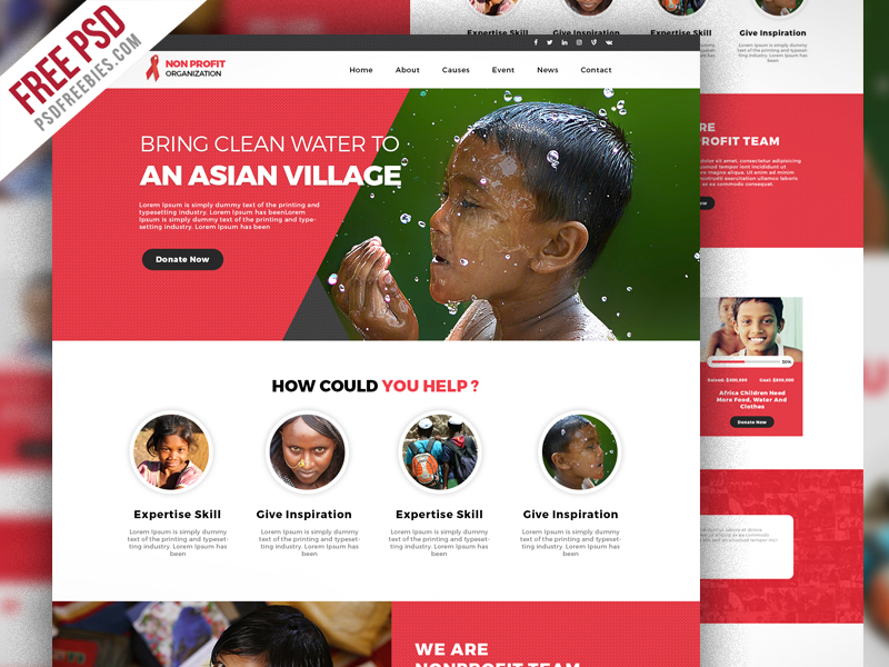 Non Profit Organization Website Template Free PSD PSDFreebies com Non Profit Organization Website Template Free PSD PSDFreebies com