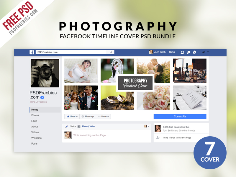 Photography Facebook Timeline Cover PSD Bundle | PSDFreebies.com