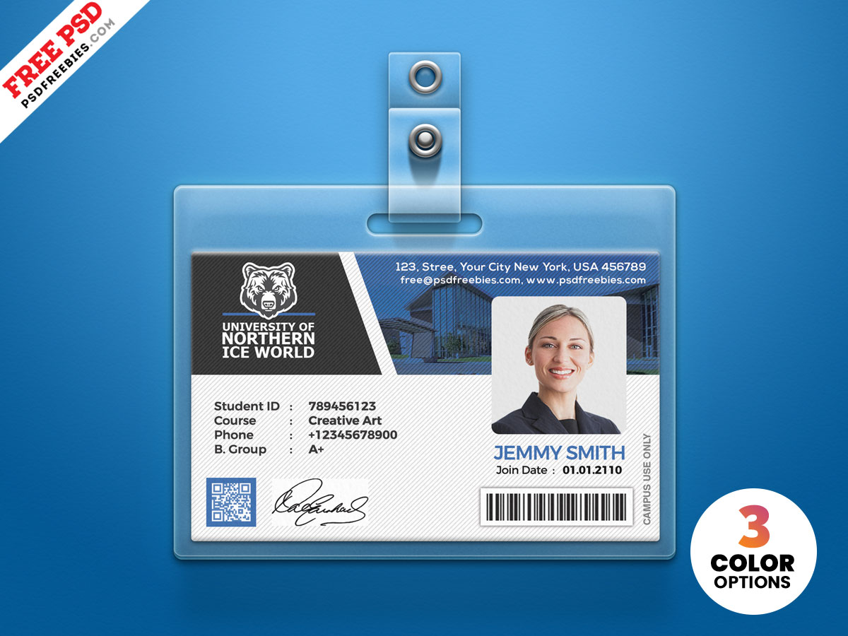 University Student Identity Card PSD PSDFreebies com University Student Identity Card PSD PSDFreebies com