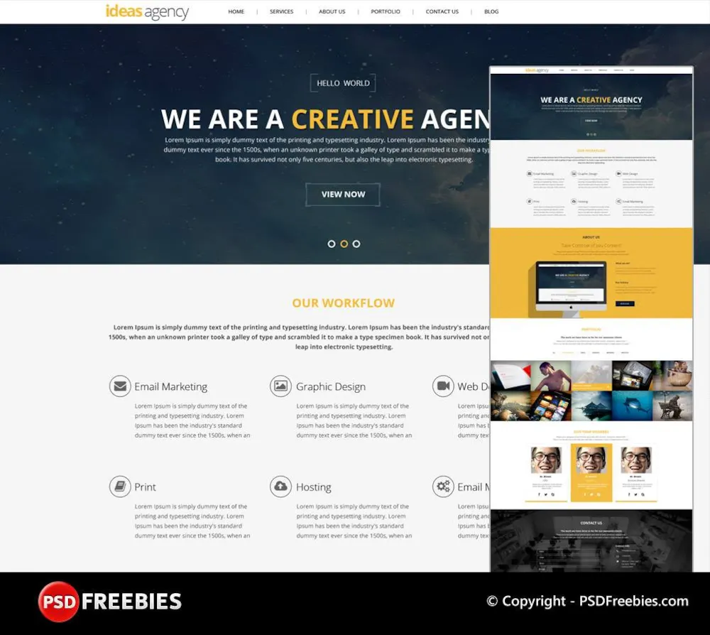 Creative Agency Portfolio PSD Template