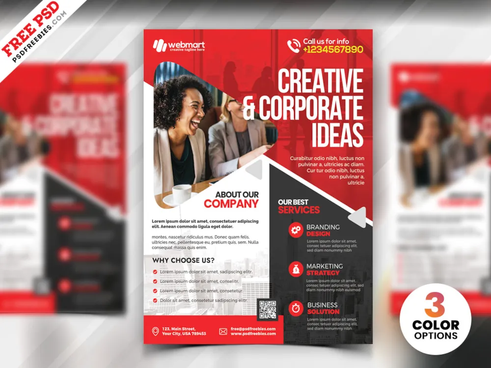 A4 Corporate Flyer PSD Template