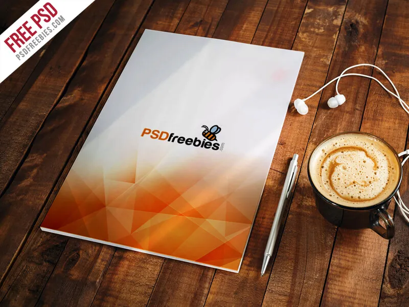A4 Paper Mockup Free PSD Template