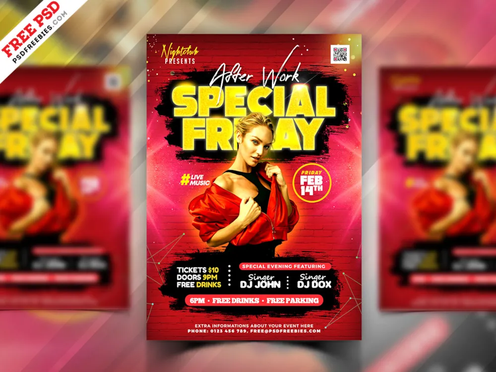 After Work Friday Night Party Flyer Template