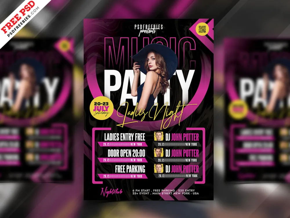 Awesome Club Party Flyer PSD Template
