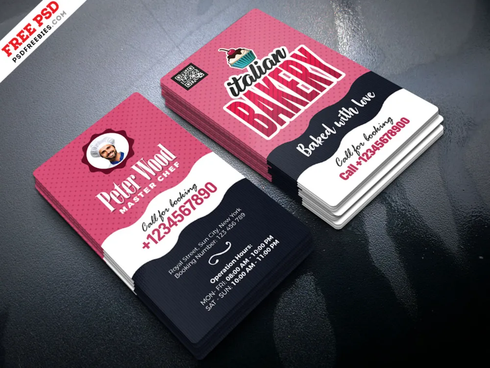 Bakery Shop Business Card PSD