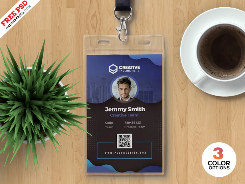 Beautiful Modern Office Identity Card PSD