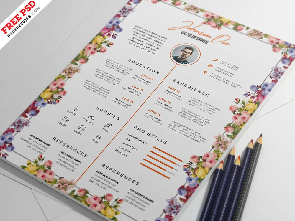Beautiful Resume CV PSD Template