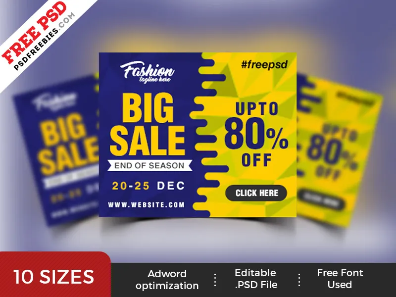 Big Sale Web Banner PSD Templates