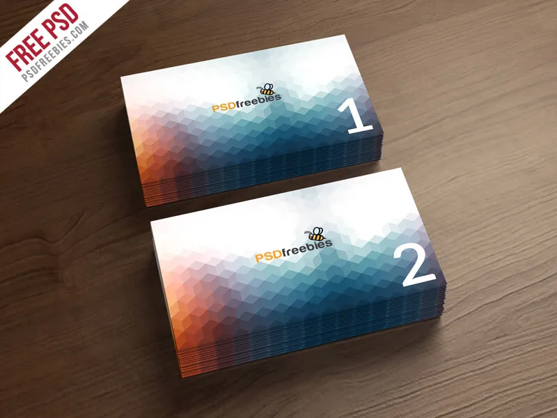 Business Card Mockup Template Free PSD