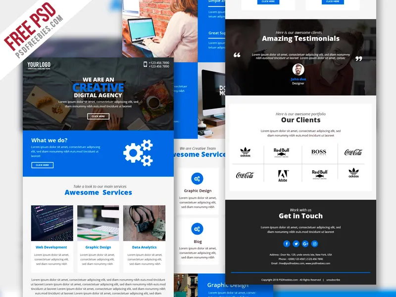 Business Marketing Emailer Template PSD