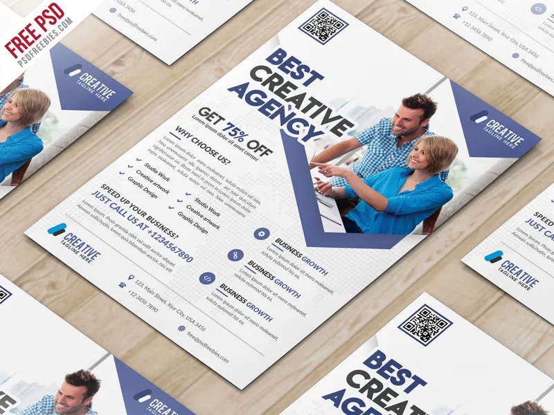 Business Marketing Flyer Free PSD Template