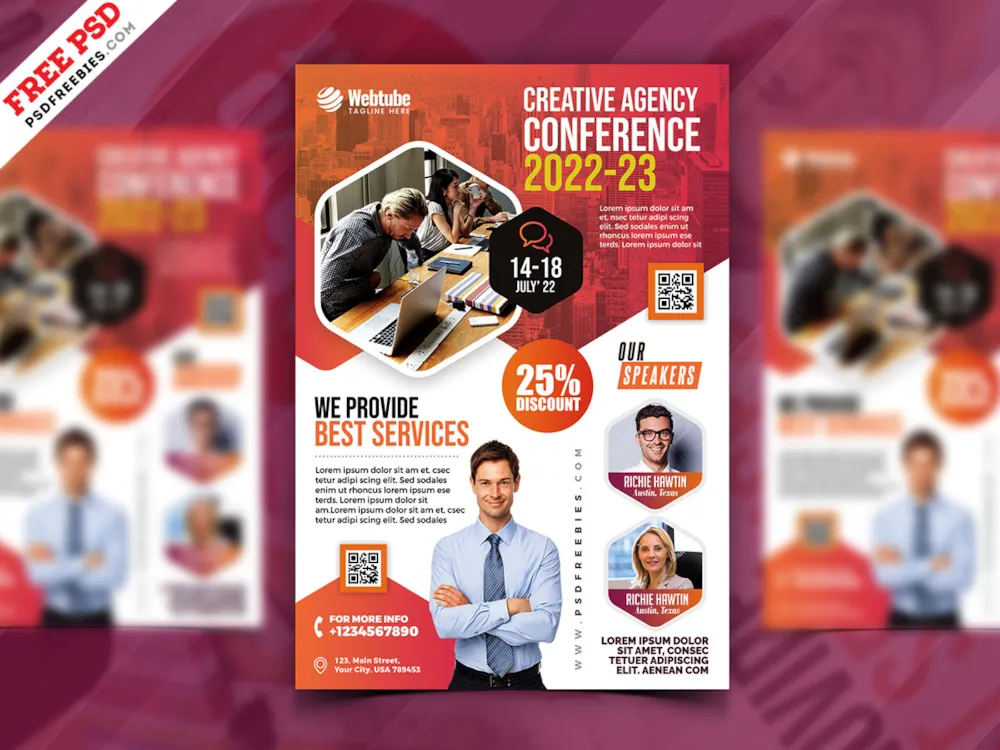 Business Seminar Promotion Flyer PSD Template