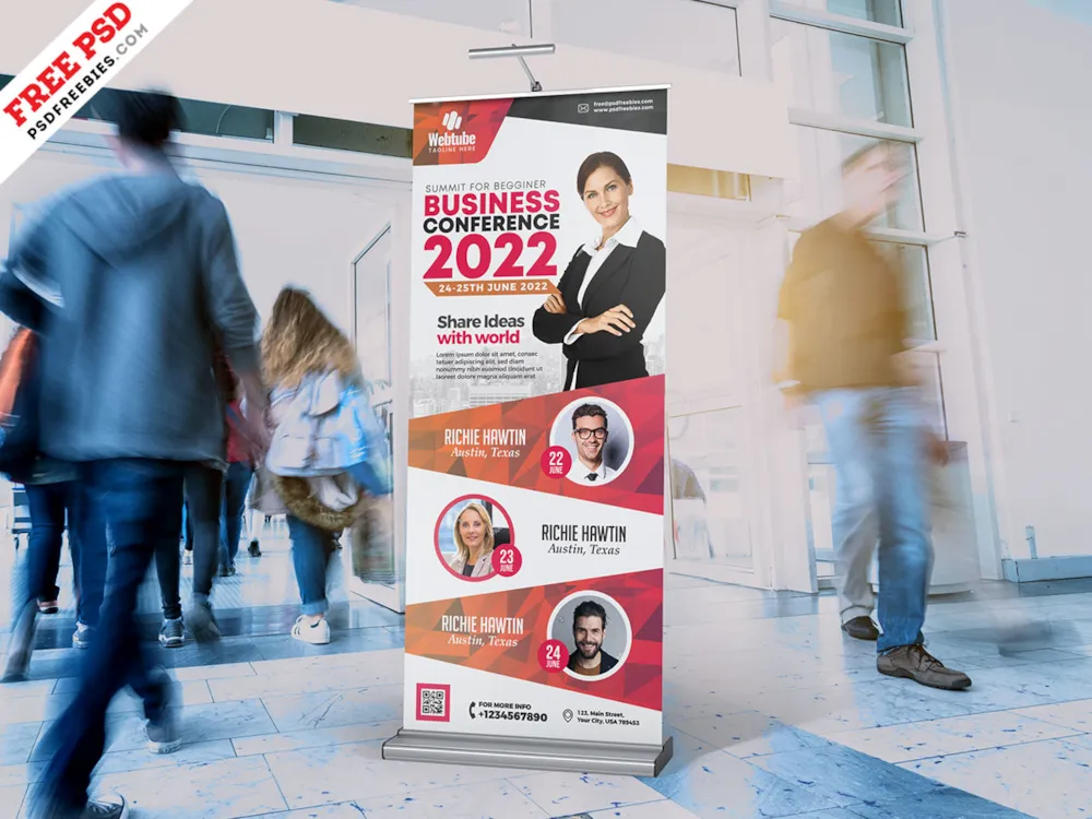 Business Seminar Rollup PSD Template