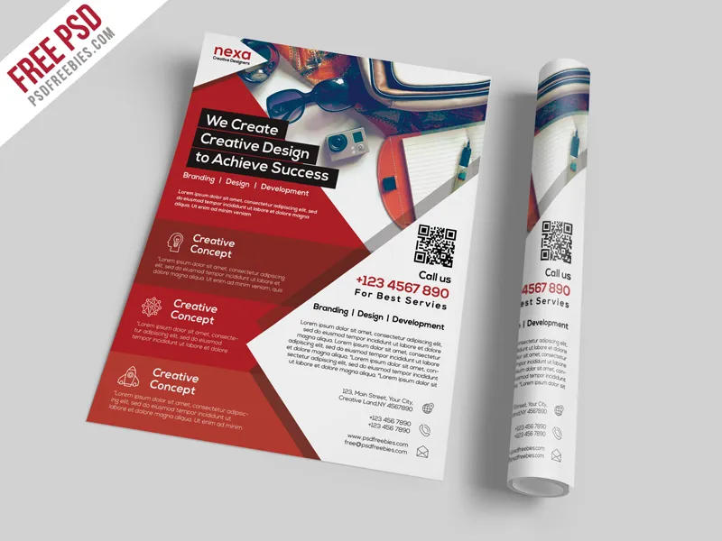 Business and Corporate Flyer Template Free PSD