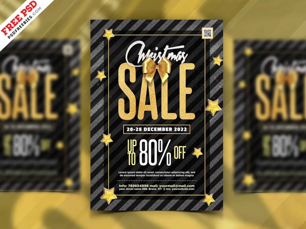 Christmas Sale Event Flyer PSD