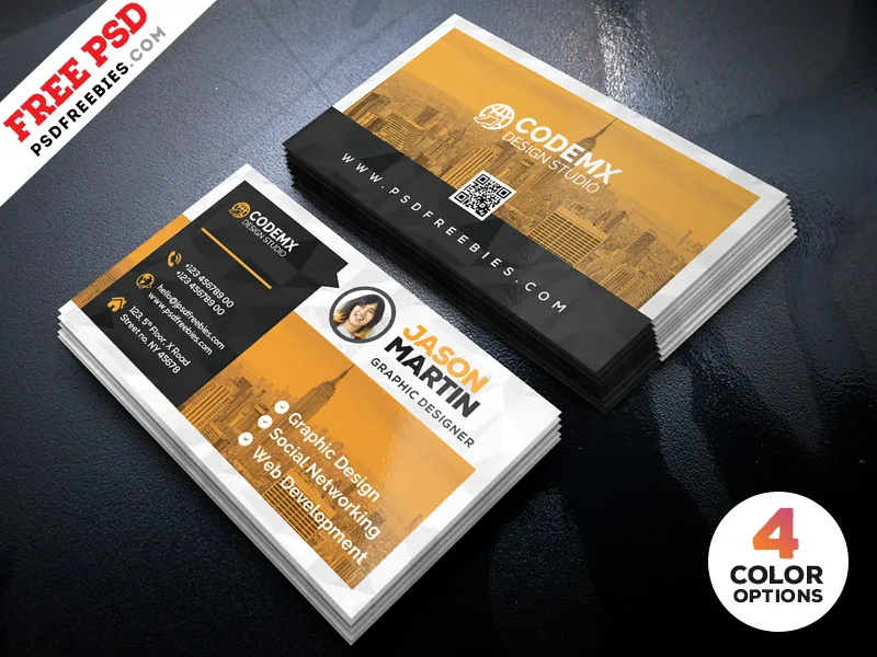 Clean Business Card Template PSD Bundle