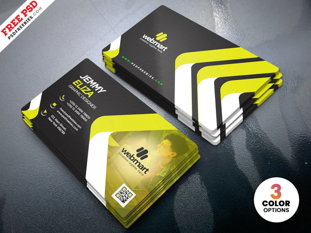 Clean Modern Business Card Design PSD