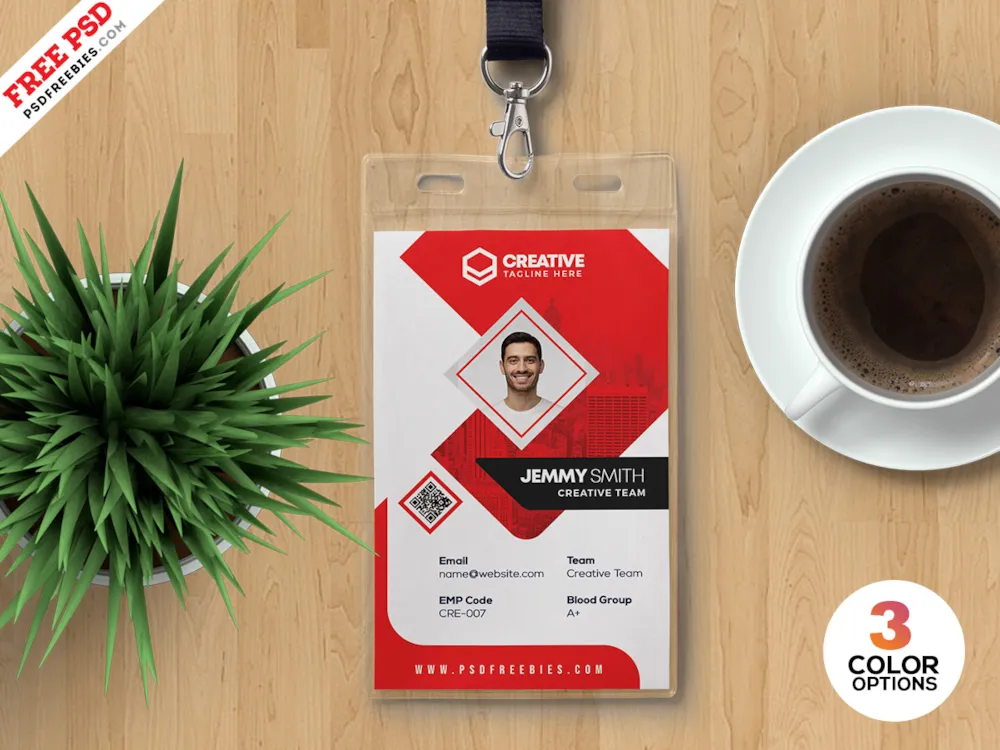 Clean Modern Identity Card PSD Template