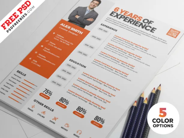 Clean Resume Design Templates PSD