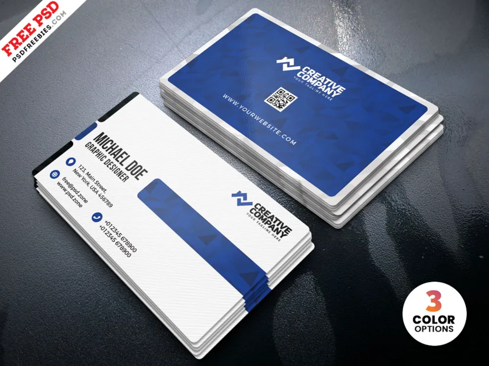 Clean Simple Business Card Design PSD