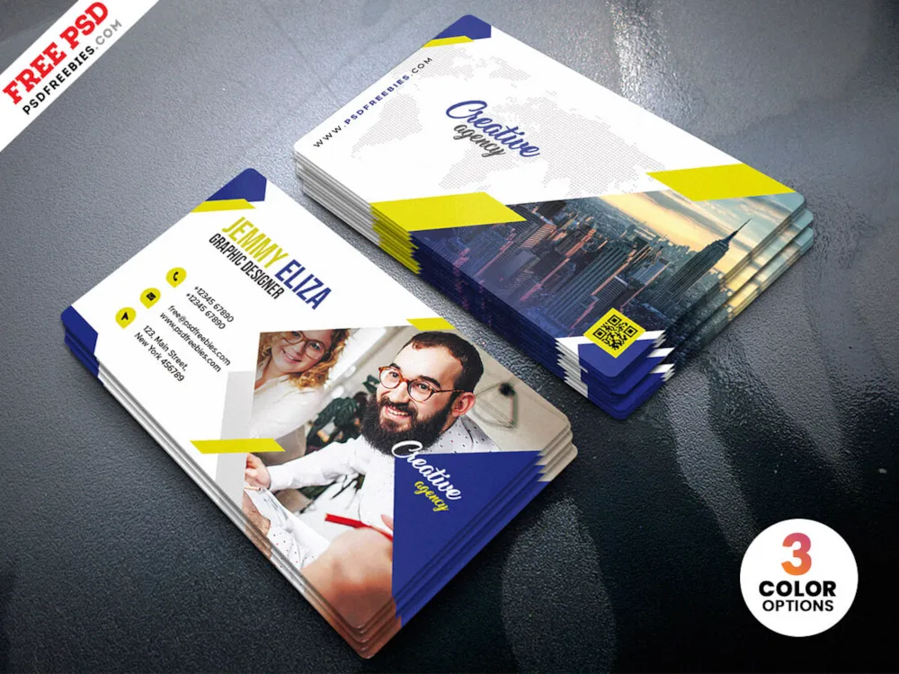 Company Business Card PSD Template