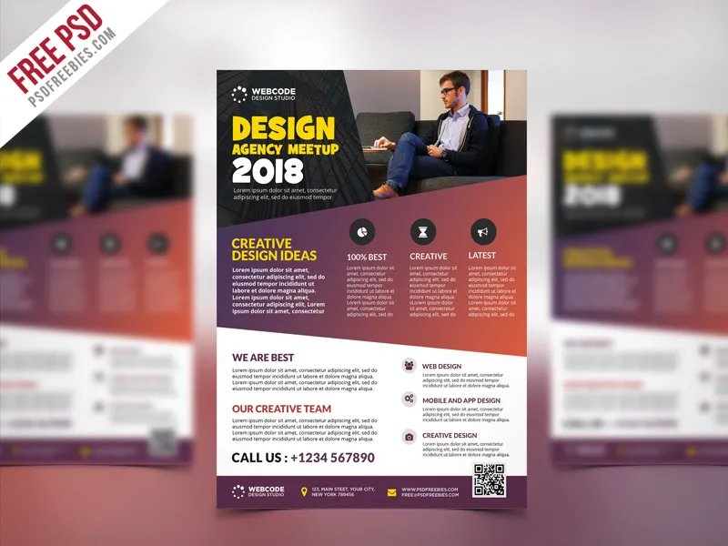 Conference Announcement Flyer PSD Template