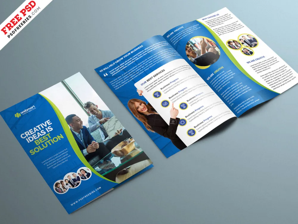 Corporate BiFold Brochure PSD Template