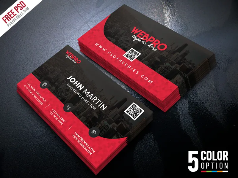 Corporate Business Card Free PSD Bundle