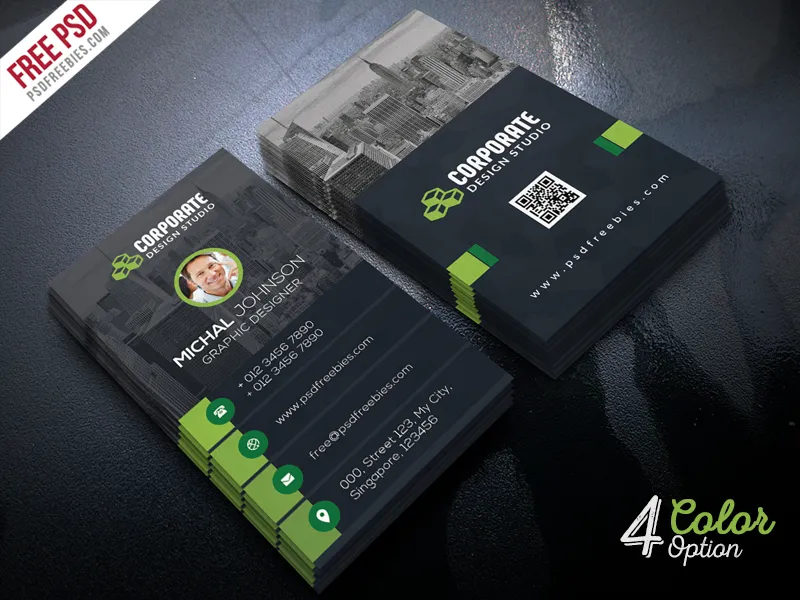 Corporate Business Card Template PSD Bundle