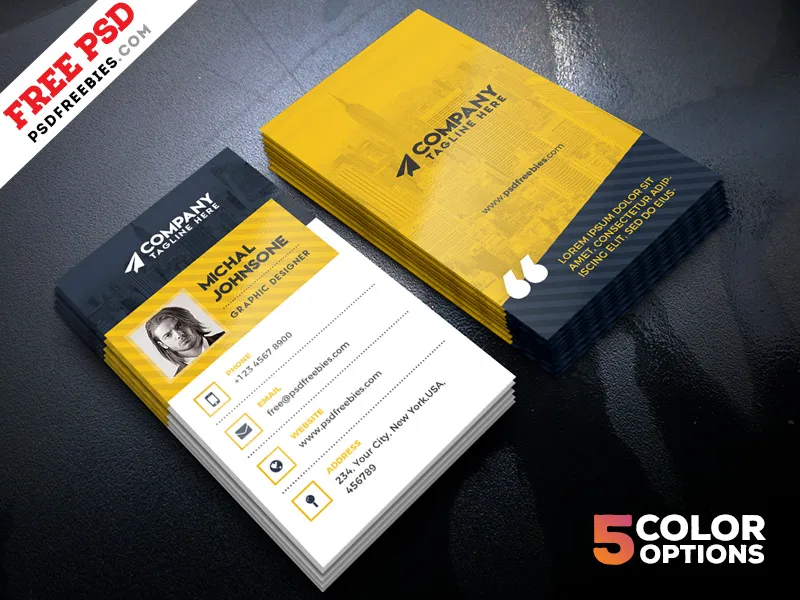 Corporate Business Cards Design Free PSD