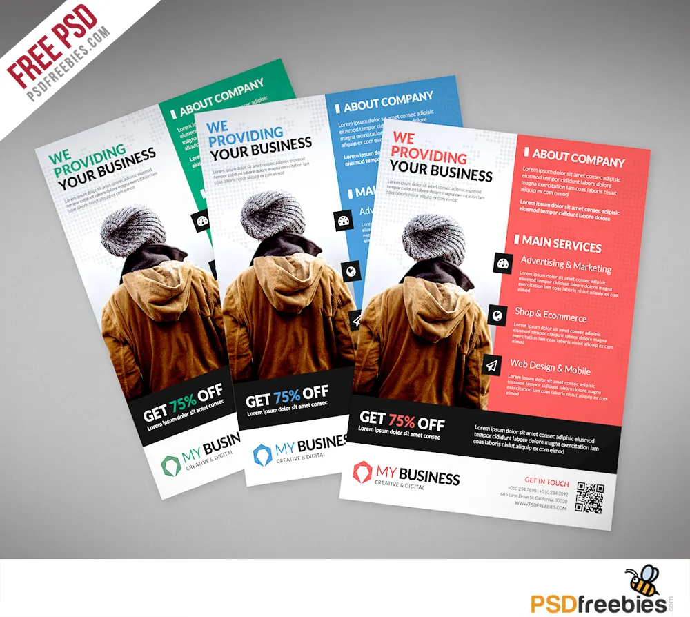 Corporate Business Flyer PSD Template Freebie