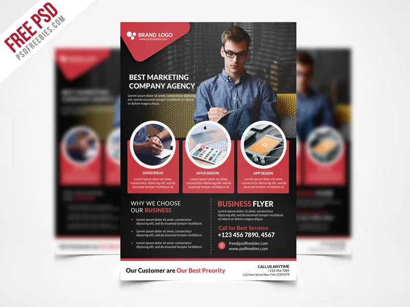 Corporate Business Flyer Template PSD Freebie